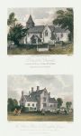 Surrey, Dunsfold Church & Dunsfold Green Schoolhouse, 1845