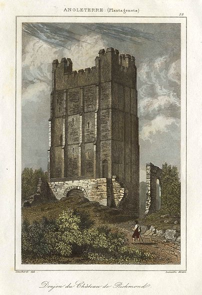 Yorkshire, Richmond Castle tower, 1842