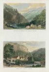 Devon, Valley of Lynmouth & Lynmouth view, 2 views, 1832