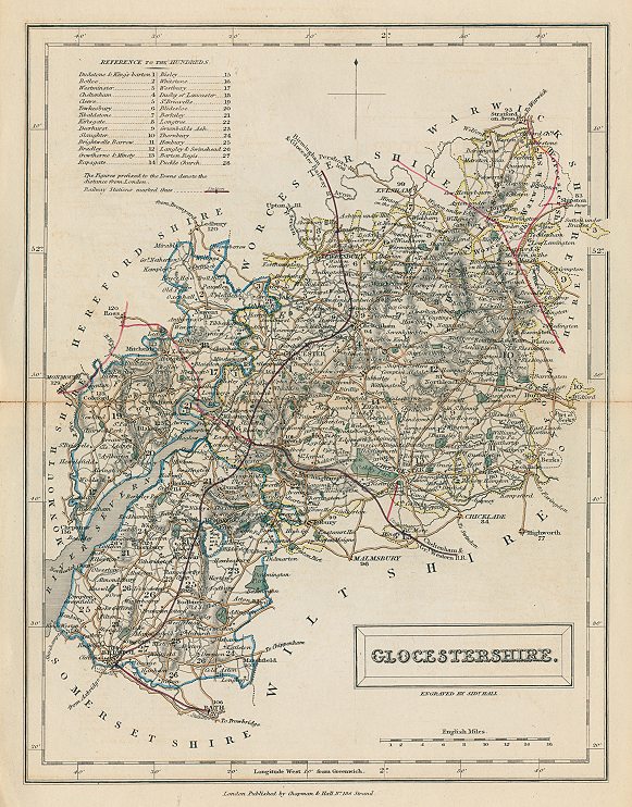 Gloucestershire map, 1846