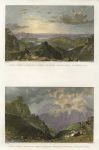Lake District, view from Langdales Pikes, two scenes, 1835