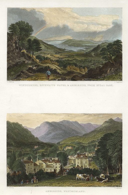 Lake District, view from Rydal Park & Ambleside, 1835