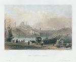 Turkey, Istanbul, the Floating Bridge, 1838
