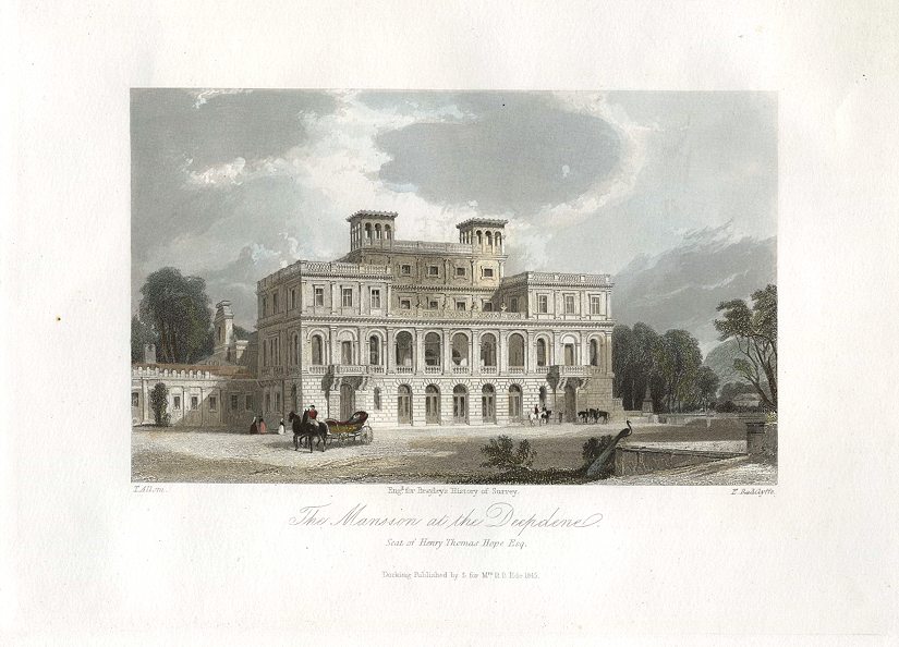 Surrey, Mansion at Deepdene, 1841