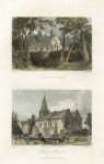 Surrey, Oakwood Chapel and Abinger Church, 1841