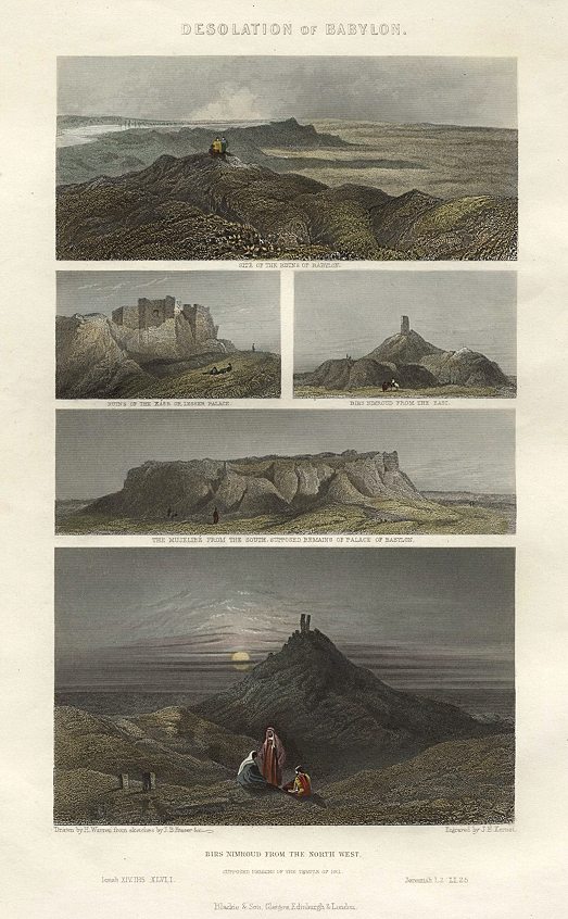 Holy Land, Babylon, five views, 1855