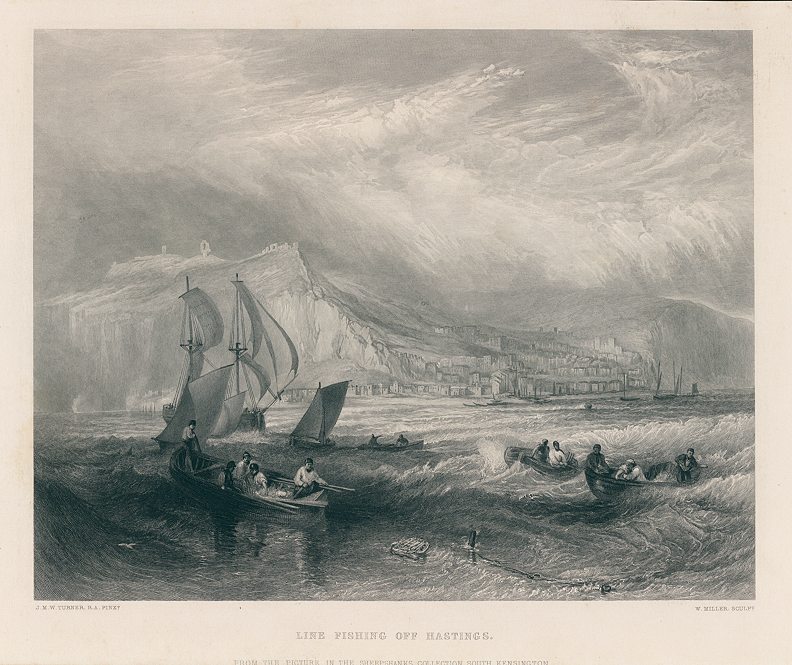 Sussex, Line Fishing off Hastings, after Turner, 1863