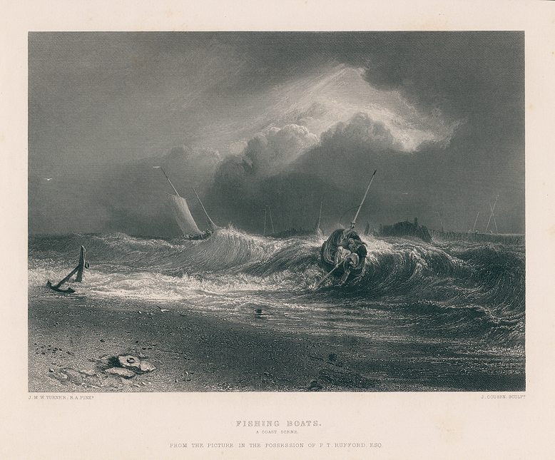 Fishing Boats, a Coast Scene, after Turner, 1863