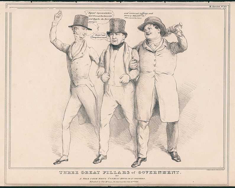 'Three Great Pillars of Government', John Doyle, HB Sketches, July 23, 1831