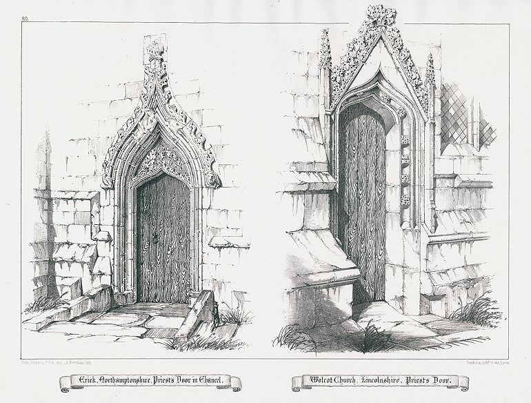 Two medieval Church Doorways, 1858