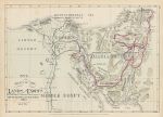 Map of the Lands of the Exodus, Hardesty, 1883