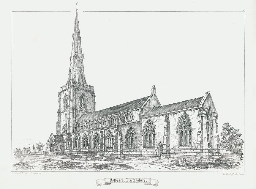 Lincolnshire, Holbeach Church, 1858