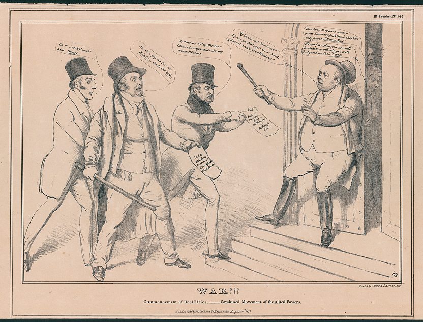 'War!!! Commencement of Hostilities...', John Doyle, HB Sketches, Aug 10, 1831