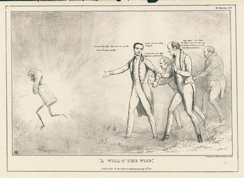 'A Will O' the Wisp', John Doyle, HB Sketches, Aug 22, 1831