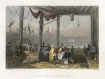 Turkey, Constantinople, Coffee Kiosk on the Port, 1838