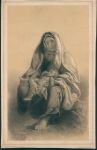 Middle Eastern woman with baby, Joseph Felon lithograph, c1885