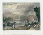 Bridge of Meulan, on the Seine, after Turner, 1835