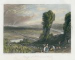 France, Bridges of St.Cloud & Sevres, on the Seine, after Turner, 1835