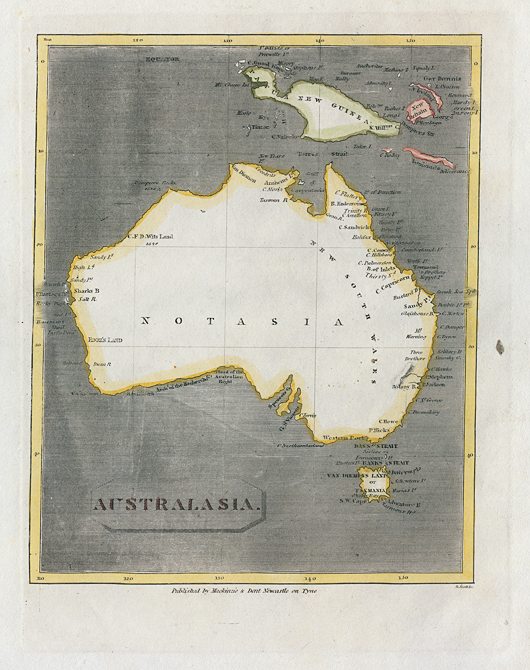 Australia map, 1817