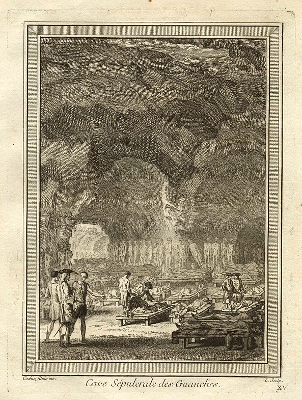 Spain, Tenerife, Sepulchral Caves of the Guanches, 1746