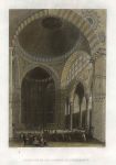 Turkey, Constantinople, Interior of the Sleymaniye Mosque, 1838