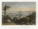 Turkey, Istanbul, View from above the Palace of Beshik-Tash, 1838