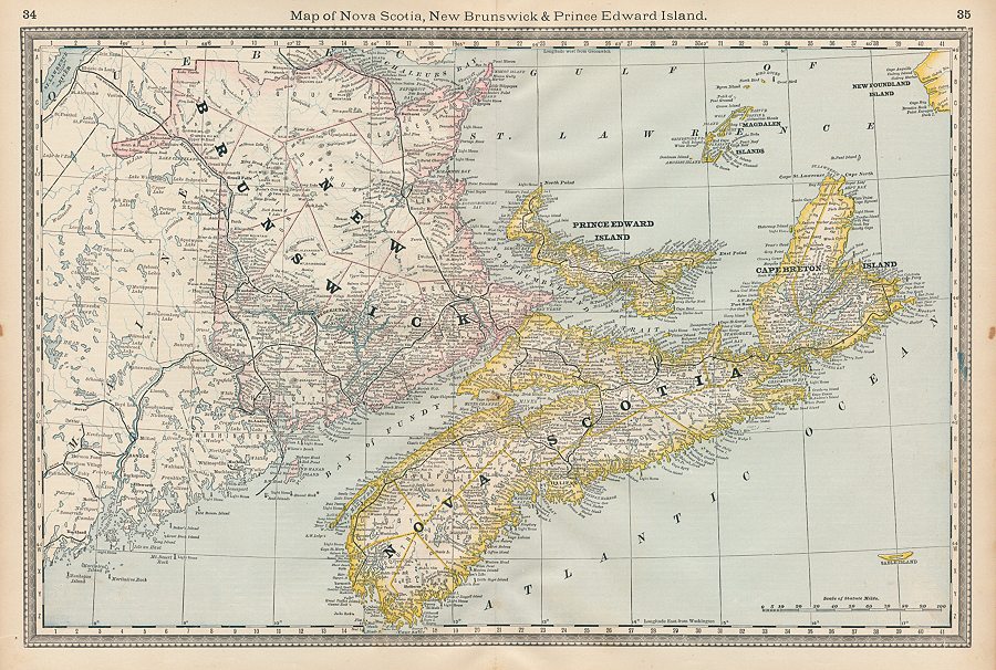 Canada, Nova Scotia, New Brunswick & Prince Edward Island, Hardesty, 1883