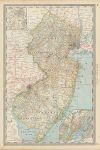 USA, New Jersey map, Hardesty, 1883