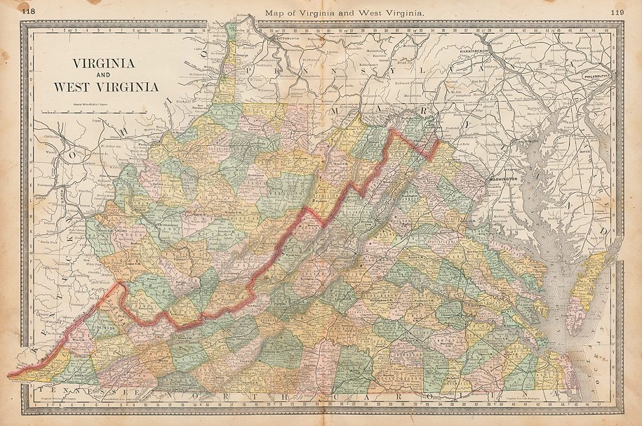 USA, Virginia and West Virginia, Hardesty, 1883