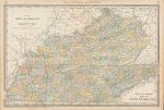 USA, Kentucky & Tennessee map, Hardesty, 1883