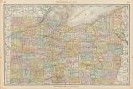 USA, Northern Ohio map, Hardesty, 1883