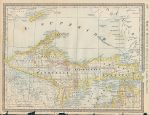 USA, Northern Michigan and Lake Superior map, Hardesty, 1883