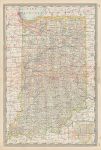 USA, Indiana map, Hardesty, 1883