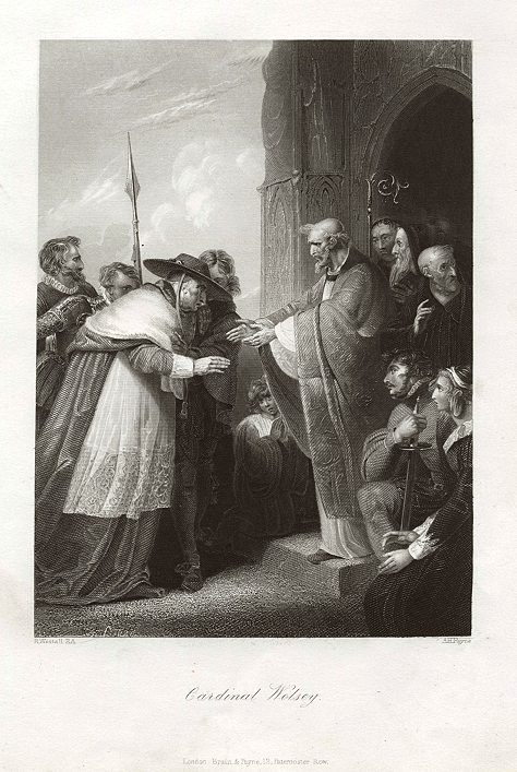 Cardinal Wolsey entering Leicester Abbey, 1845