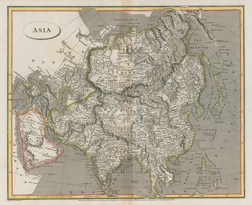 Asia map, 1820
