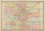 USA, Colorado map, Hardesty, 1883