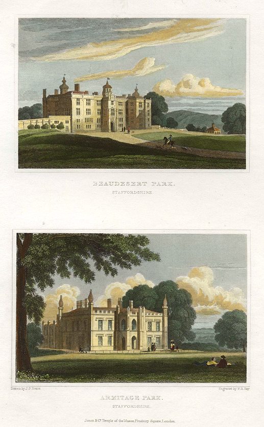 Staffordshire, Beaudesert Park & Armytage Park, 1834