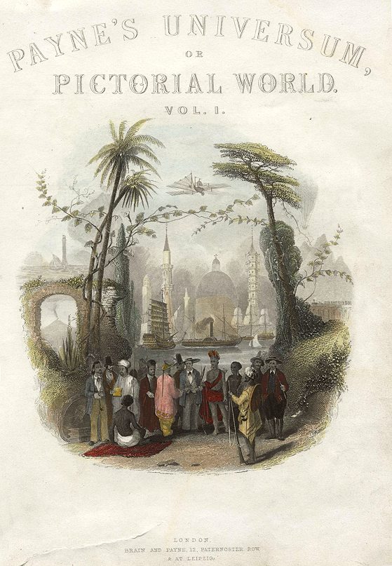 Decorative Title Page to a volume of Payne's Universum, 1845
