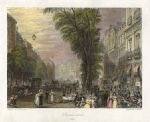 France, Paris, Boulevards, after Turner, 1835