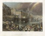 France, Paris, Hotel de Ville and Pont d'Arcole, after Turner, 1835