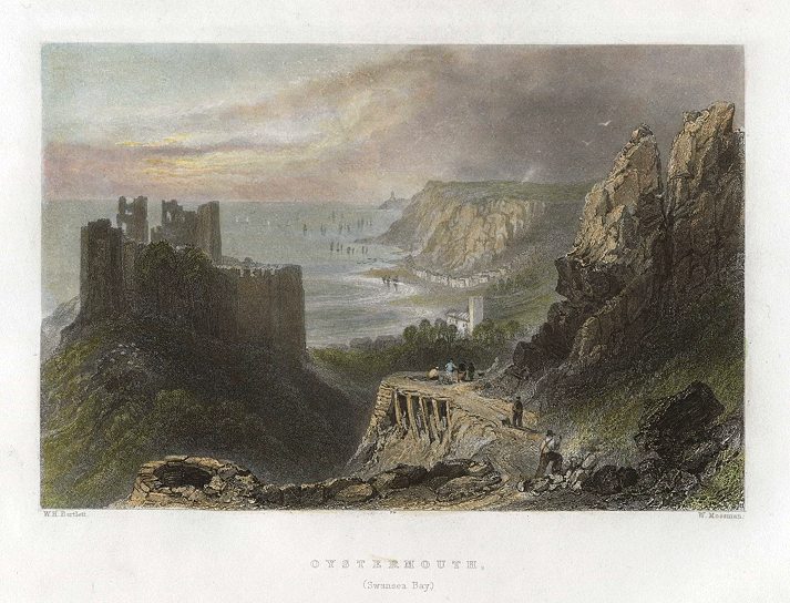 Wales, Oystermouth Castle, 1842