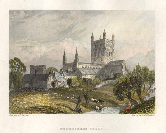 Gloucestershire, Tewkesbury Abbey, 1842