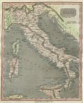 Italy map, 1817