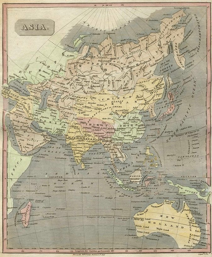 Asia map, 1817