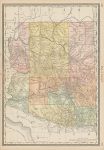 USA, Arizona map, Hardesty, 1883