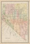 USA, Nevada map, Hardesty, 1883
