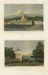 Dorset, Brownsea Castle, 2 views, 1834