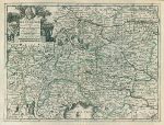Austria map, 1736