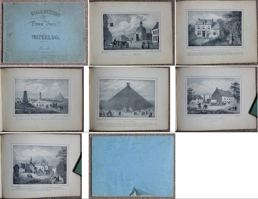 Waterloo - complete collection of 12 lithograph views, c1842