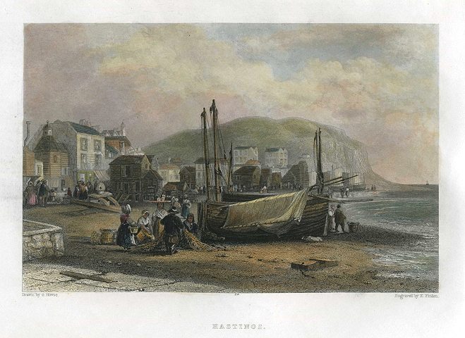 Sussex, Hastings view, 1842